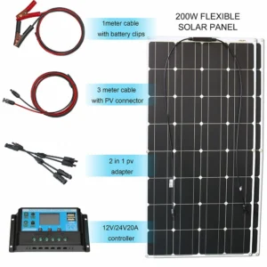 100w panel solar 200w 12v