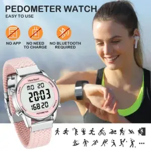 Hearkent Pedometer Sport Watches Step Counter Watch Women
