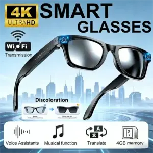 AI Smart Video Glasses with Camera and Photo Capabilities