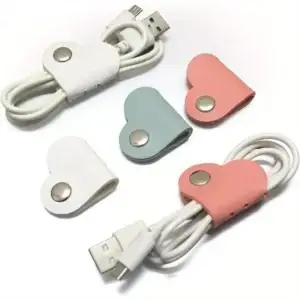 Multifunctional PU Leather Phone Data Cable Organizer