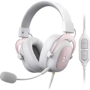 Redragon White Wired Gaming Headset with Virtual 7.1 Surround Sound