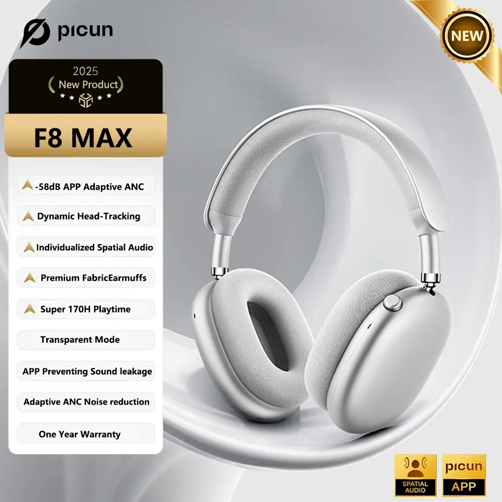 Picun F8 Pro ANC Wireless Headphones - Image 9