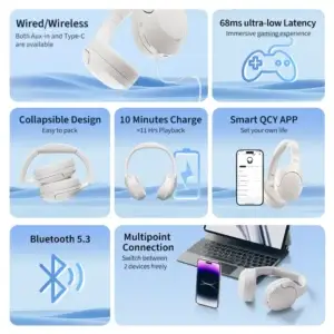 QCY H3 Lite ANC Wireless Headphones - Thumbnail Image 5