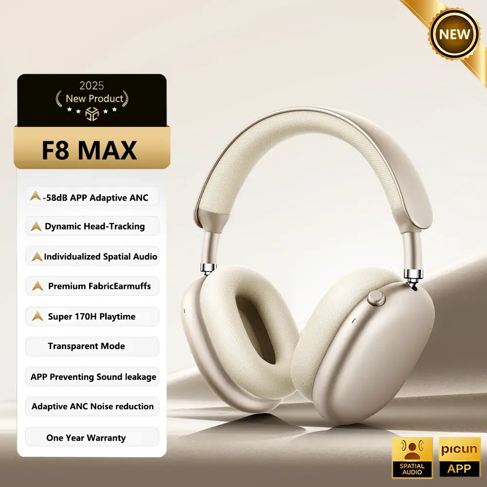 Picun F8 Pro ANC Wireless Headphones - Image 2