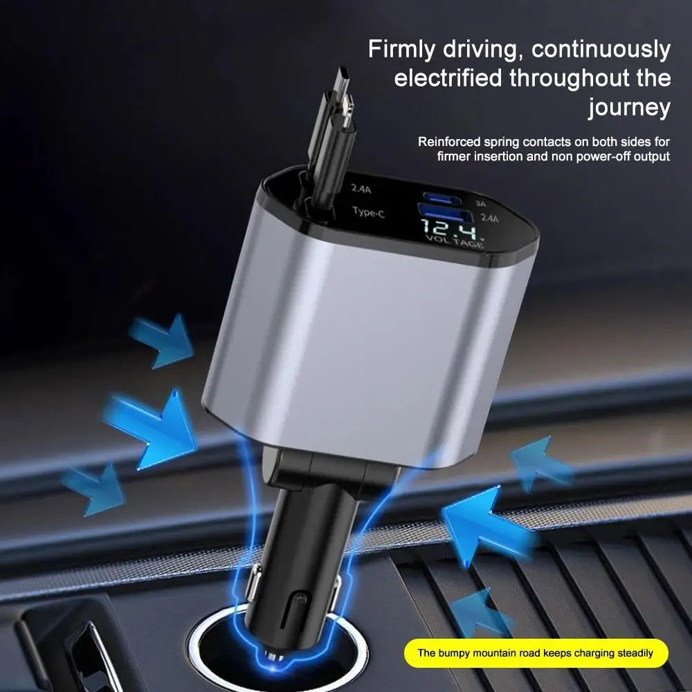 4-in-1 Retractable Car Charger - Image 6