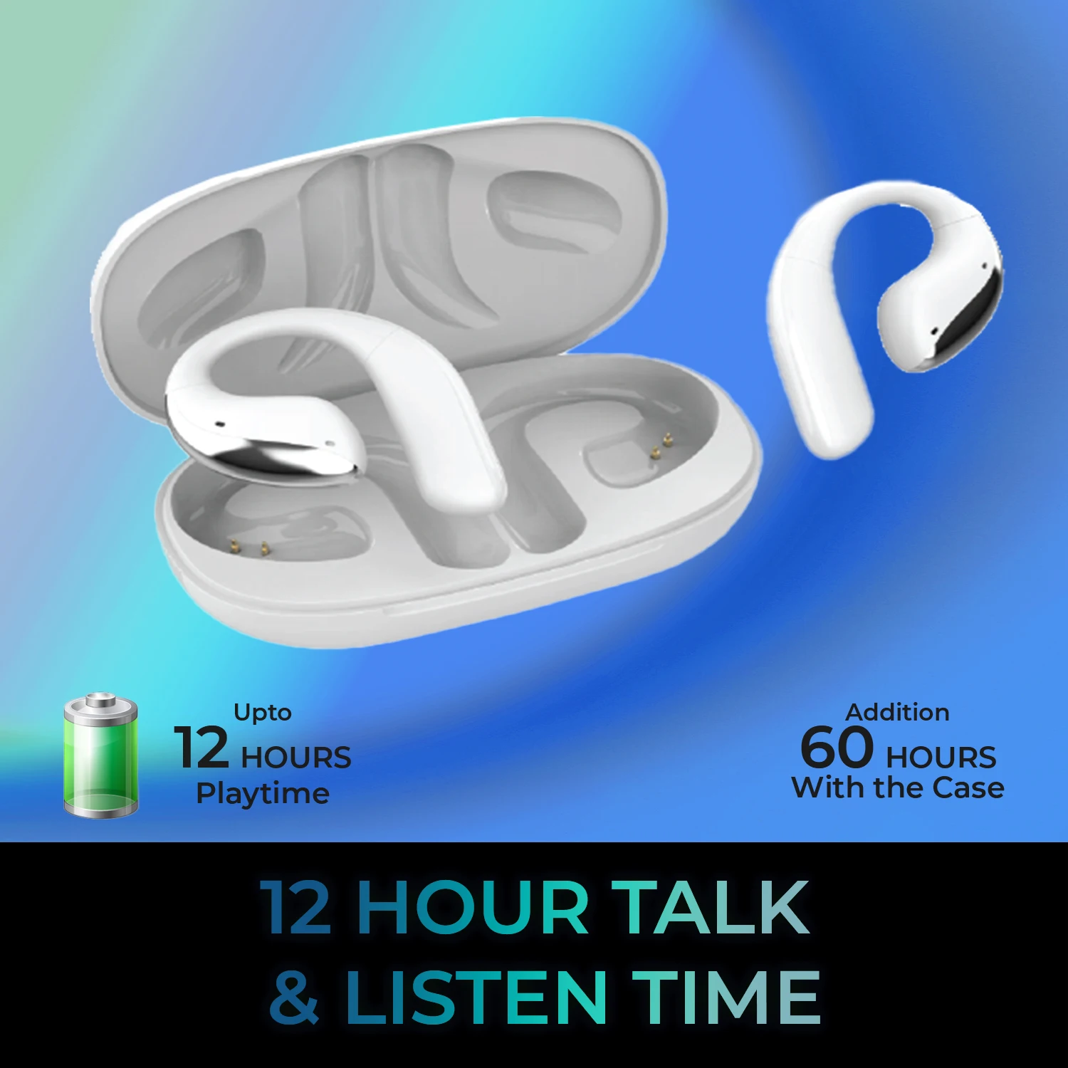 Open-Ear Touchscreen Wireless Earbuds - Image 3