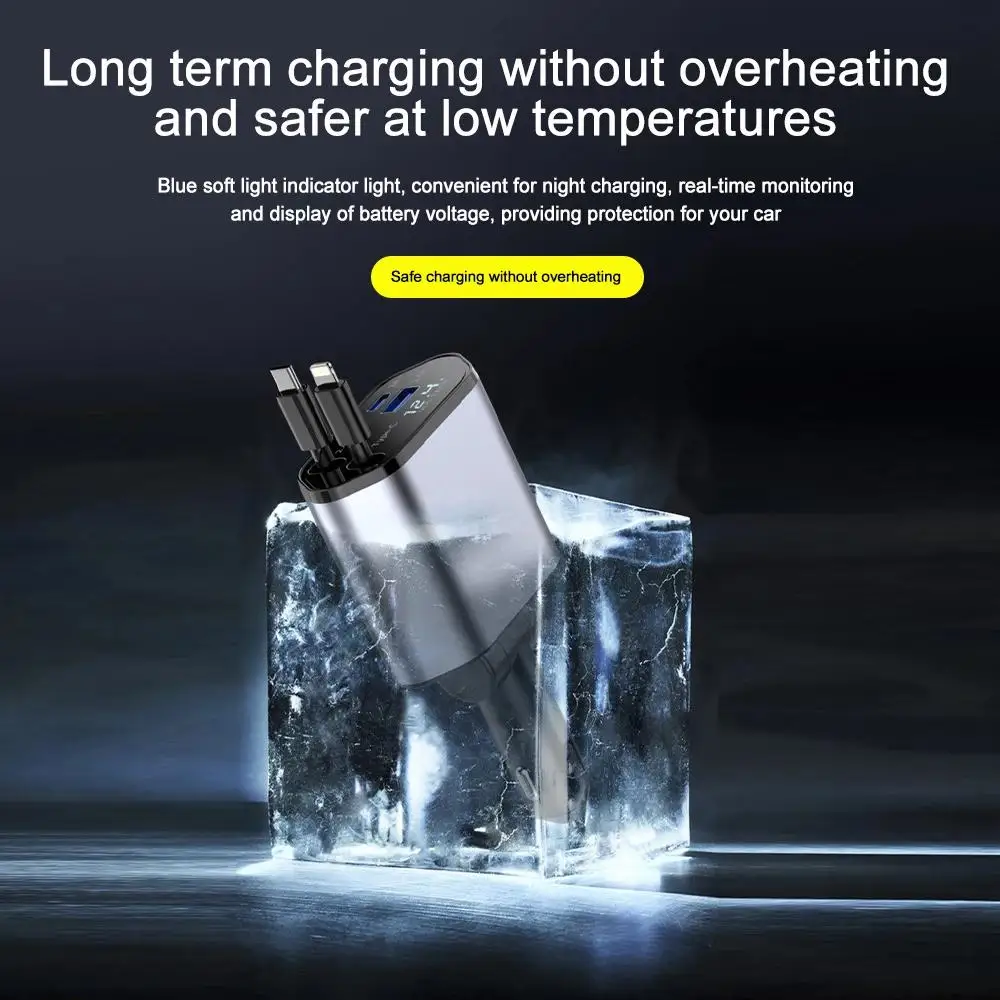 4-in-1 Retractable Car Charger - Image 7