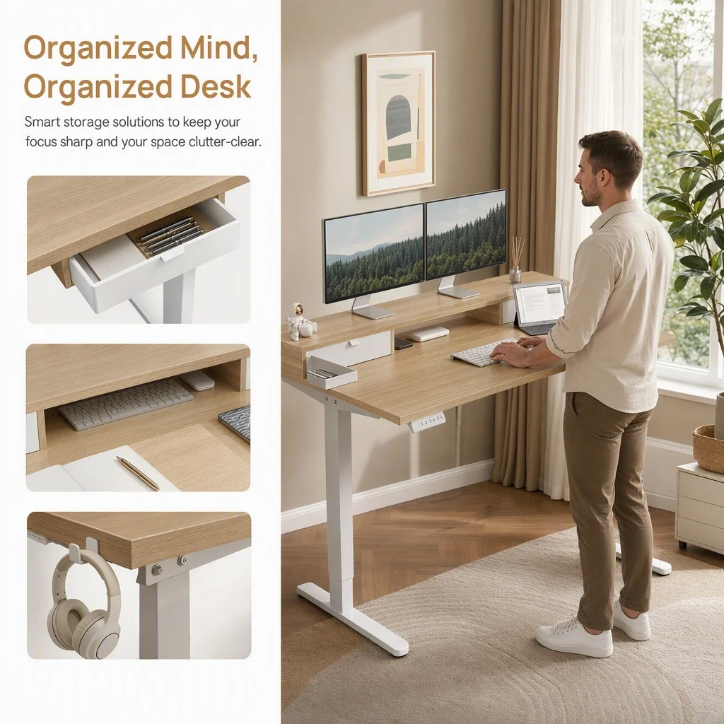 Electric Height-Adjustable Standing Desk - Image 6