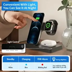 3-in-1 Foldable Wireless Charging Station - Thumbnail Image 3