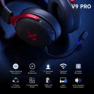 MCHOSE V9 Pro Gaming Headset - Thumbnail Image 6