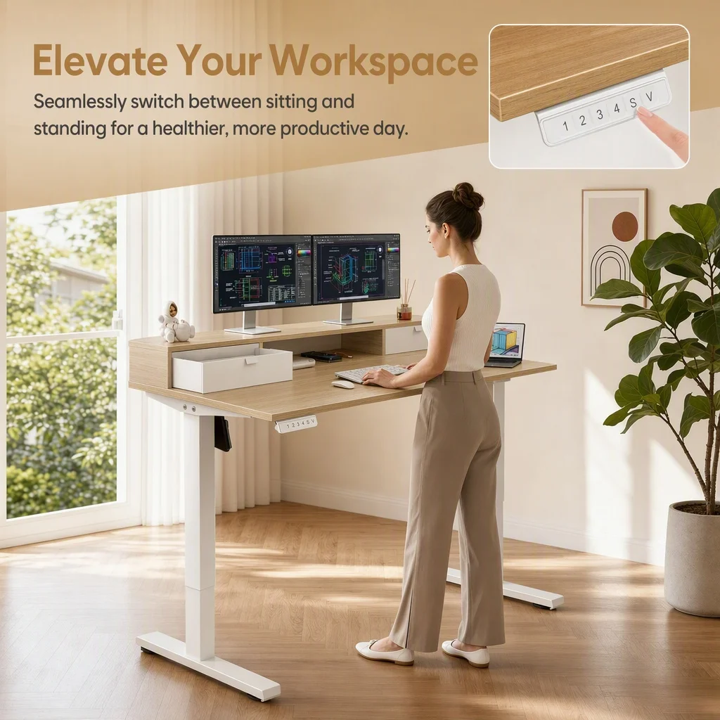 Electric Height-Adjustable Standing Desk - Image 7