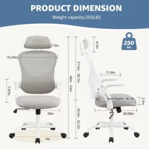 Ergonomic Mesh Computer Chair - Thumbnail Image 4