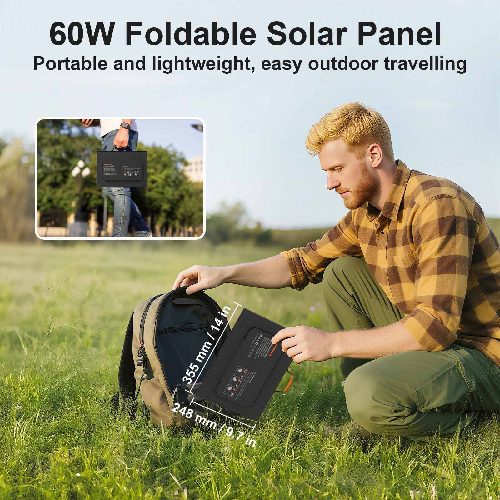 MHPOWOS Foldable Portable Solar Panel - Image 3