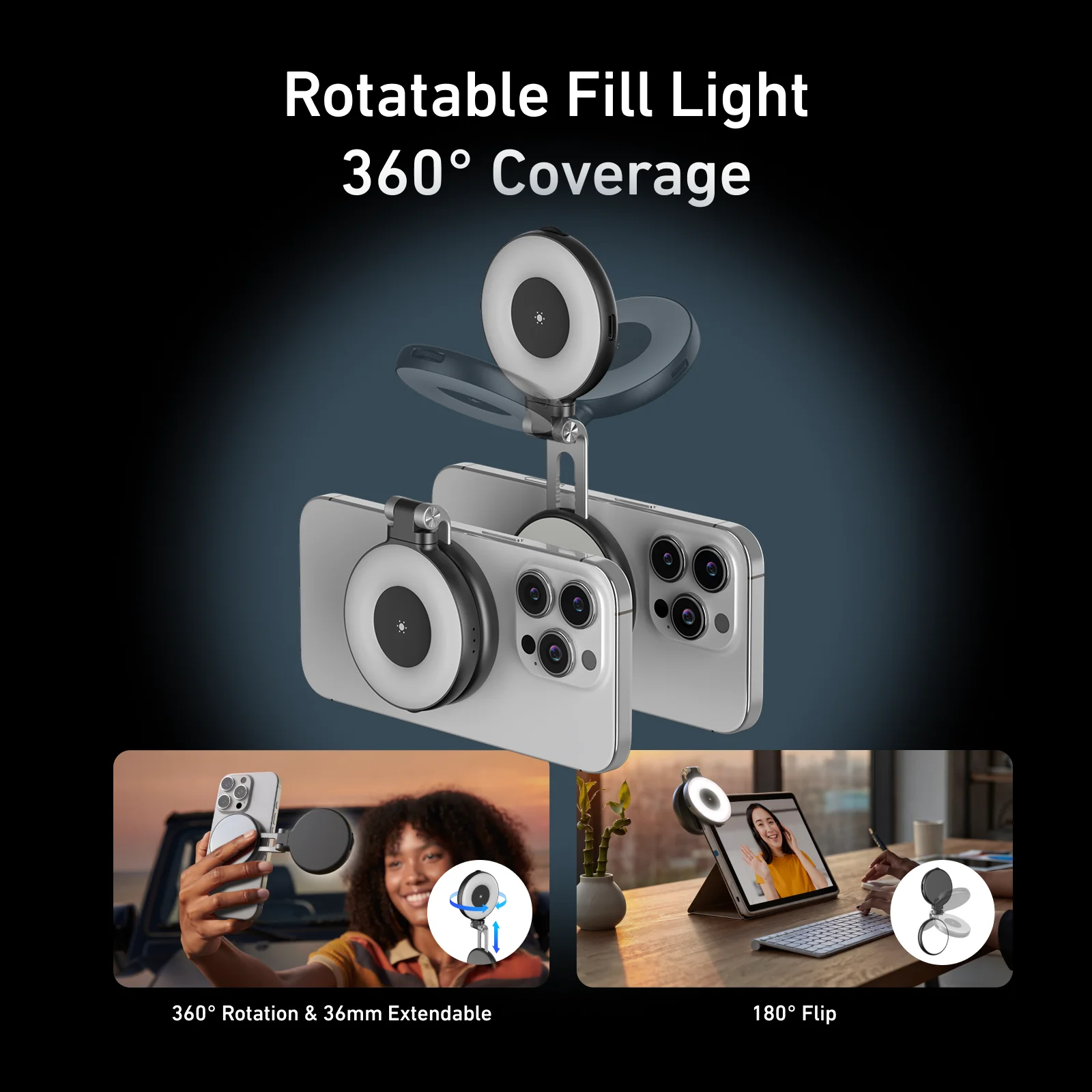 TELESIN Magnetic Selfie Fill Light - Image 4